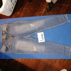 Maurices Blue Skinny Distressed Jeans